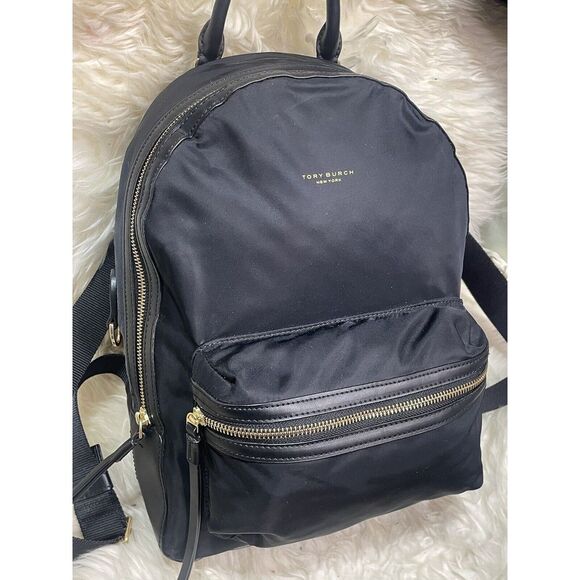 Tory Burch Handbags - Tory Burch Black Nylon Full Size Back Pack